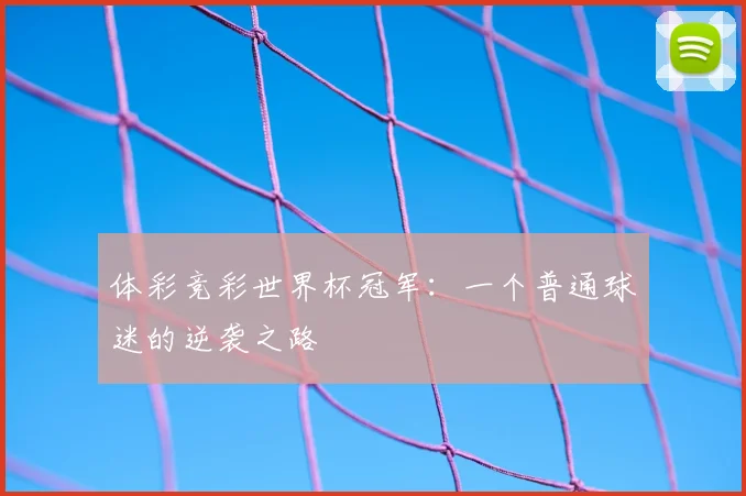 体彩竞彩世界杯冠军：一个普通球迷的逆袭之路